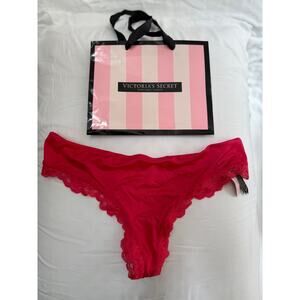 NWT Victoria’s Secret Strappy Back High-Leg Cheeky Panty Red Size S